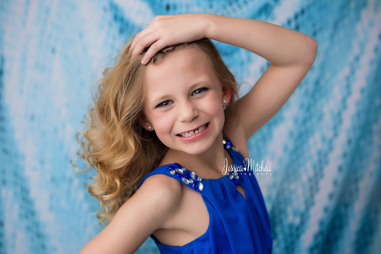 Addyson Mitchell posing for Head shots for Beauty Pageant.